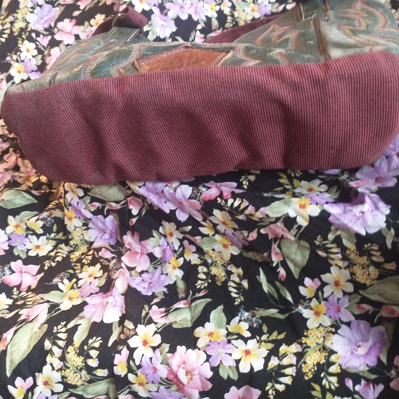 UNIQUE GREEN JUSTIN COM BLAST COWBOY BOOT HANDBAG - Picture 16 of 16